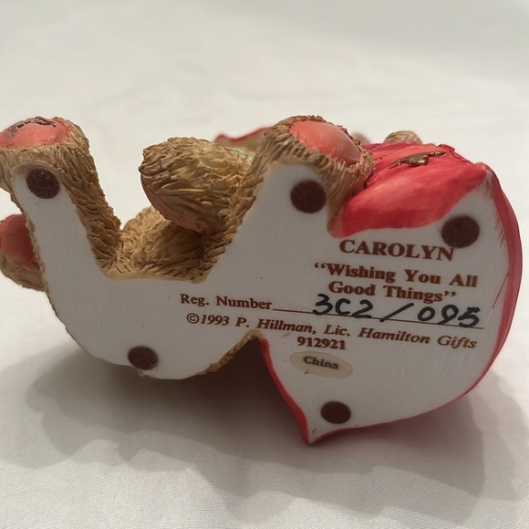 🎄Cherished Teddies 912921 Carolyn W/Toy Bag figurine. 1993 - Picture 5 of 9